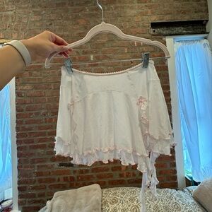I.AM.GIA - white skirt size S, pink trim